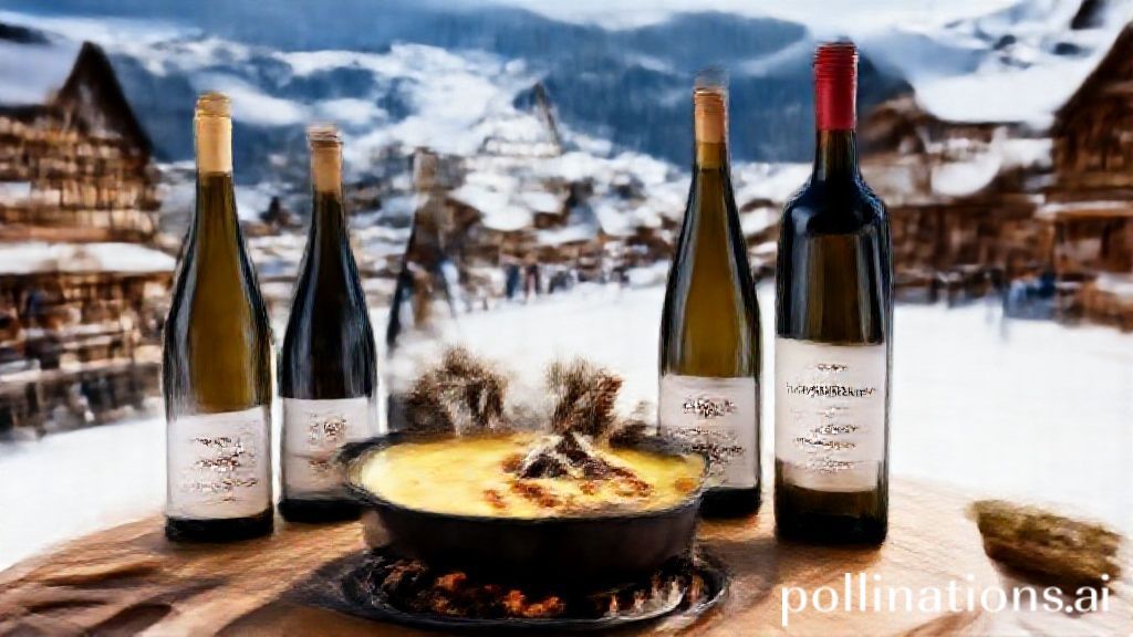 vin d'alsace et la reclette au ski