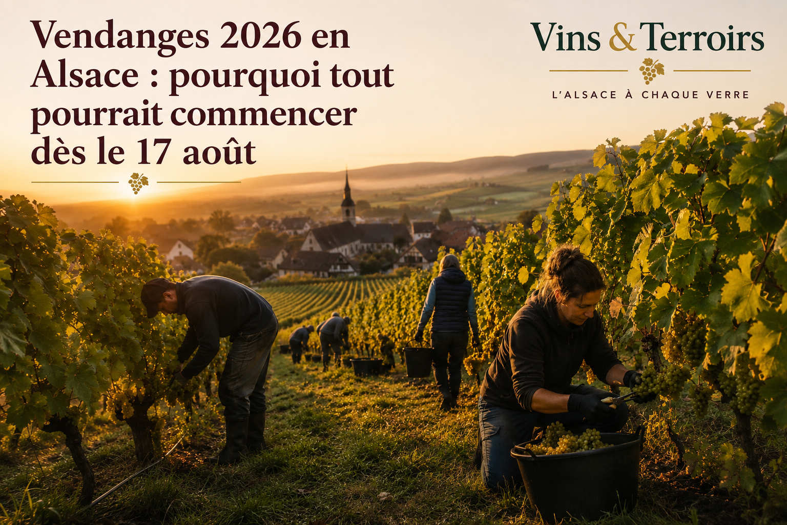 Vendanges 2026 en Alsace au lever du soleil